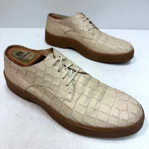 WORN ONCE Dries Van Noten Exotic Print Derby Beige Sneaker Made Italy 44 US 11 D main image 7